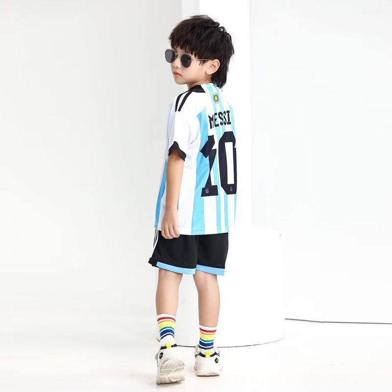 Argentina Echipei nationale 2022-23 Tricou Acasa Messi #10 Pentru Copii 1