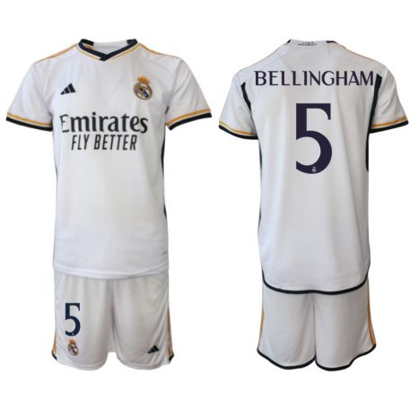 Real Madrid 23-24 Tricou Acasa NO 5 Jude Bellingham