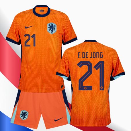 Euro 2024 Olanda Tricou Acasa F. de Jong #21 Portocaliu