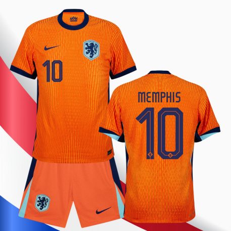 Euro 2024 Olanda Tricou Acasa Memphis #10 Portocaliu