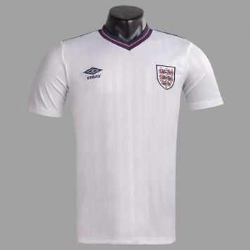 1986 England Tricou Acasa Tricou Fotbal Vintage