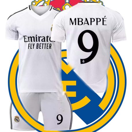 202425 Real Madrid Kylian Mbappe Tricou Acasa Number 9