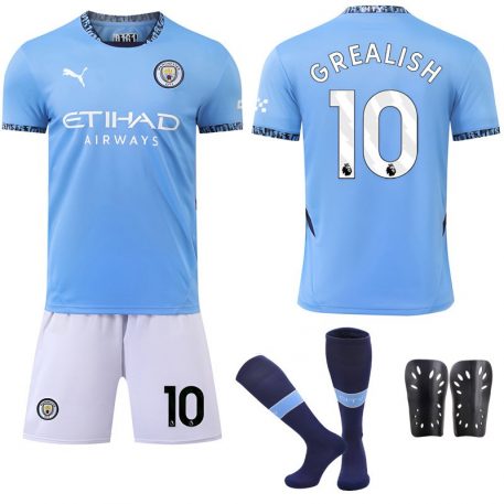 2024 25 Manchester City Tricou Acasa GREALISH 10 Printing Kit